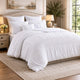 Hamburg King Comforter Set | 7 Pieces | Textured Details | White