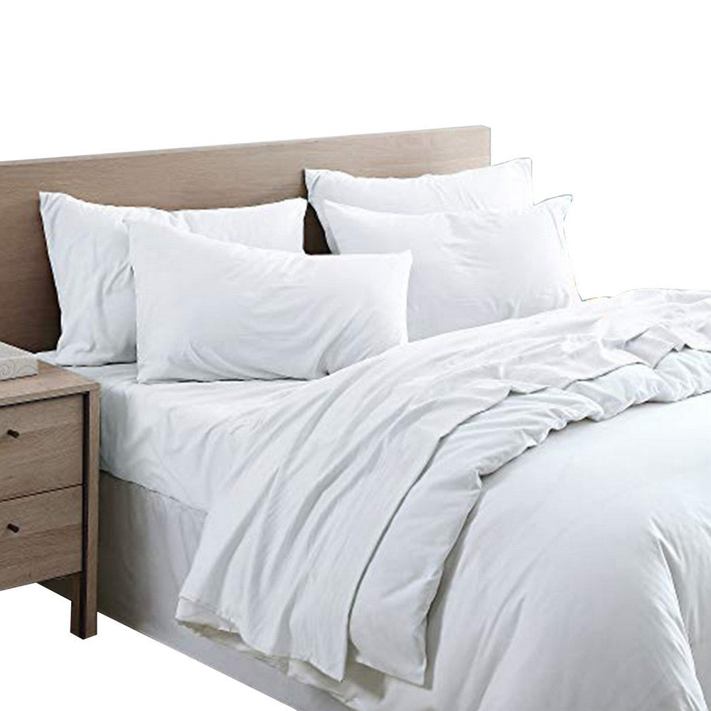 Microfiber Sheet Set | 6 Piece King | Pocket | White