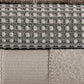 Porto 6 Piece Towel Set with Jacquard Grid Pattern The Urban Port Beige and Gray By Casagear Home BM222849