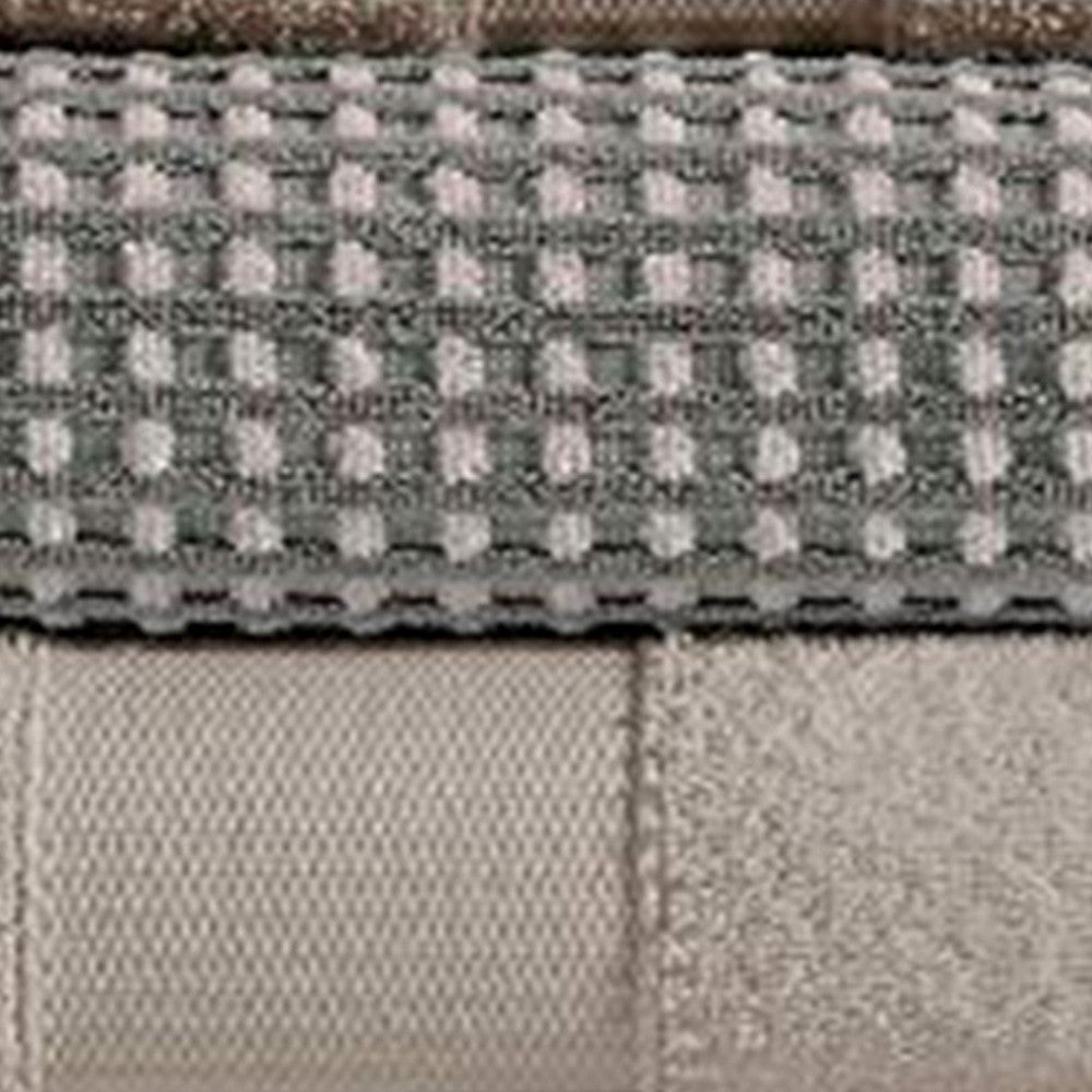 Porto 6 Piece Towel Set with Jacquard Grid Pattern The Urban Port Beige and Gray By Casagear Home BM222849