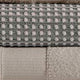 Porto 6 Piece Towel Set with Jacquard Grid Pattern The Urban Port Beige and Gray By Casagear Home BM222849