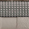 Porto 6 Piece Towel Set with Jacquard Grid Pattern The Urban Port Beige and Gray By Casagear Home BM222849