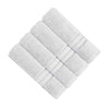 Bergamo 4 Piece Spun loft Towels with Stripes and Twill Weave The Urban Port White By Casagear Home BM222865