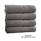 Bergamo 4 Piece Spun loft Bath Sheets with Twill Weave The Urban Port,Charcoal Gray By Casagear Home BM222868