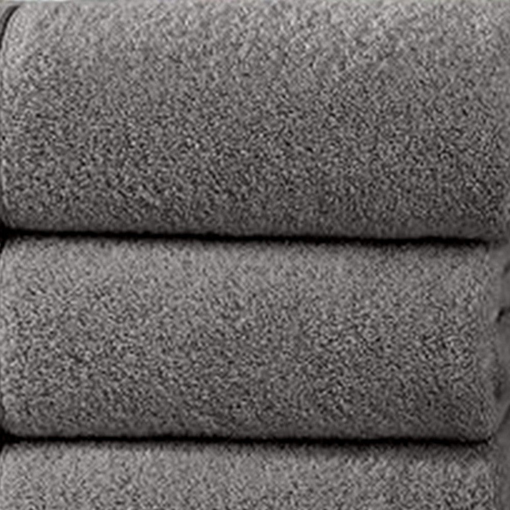 Bergamo 4 Piece Spun loft Bath Sheets with Twill Weave The Urban Port,Charcoal Gray By Casagear Home BM222868