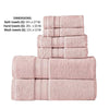 Bergamo 6 Piece Spun loft Towel Set with Twill Weaving The Urban Port Pink BM222882