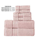 Bergamo 6 Piece Spun loft Towel Set with Twill Weaving The Urban Port Pink BM222882