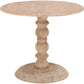 36 Inch Round Top Wooden Dining Table with Turned Pedestal Base, Brown By Casagear Home