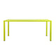 Slatted Top Metal Dining Table with Straight Legs Light Green BM223165