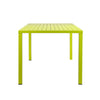 Slatted Top Metal Dining Table with Straight Legs Light Green BM223165