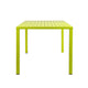 Slatted Top Metal Dining Table with Straight Legs Light Green BM223165