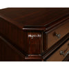 3 Drawer Wooden Nightstand with Molded Details and Metal Pulls Brown By Casagear Home BM223269