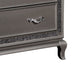 5 Drawer Wooden Chest with Encrusted Crystal Accent Silver By Casagear Home BM223305