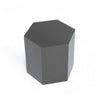 Hexagonal End Table | Medium | High Gloss | Gray