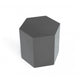 Hexagonal End Table | Medium | High Gloss | Gray