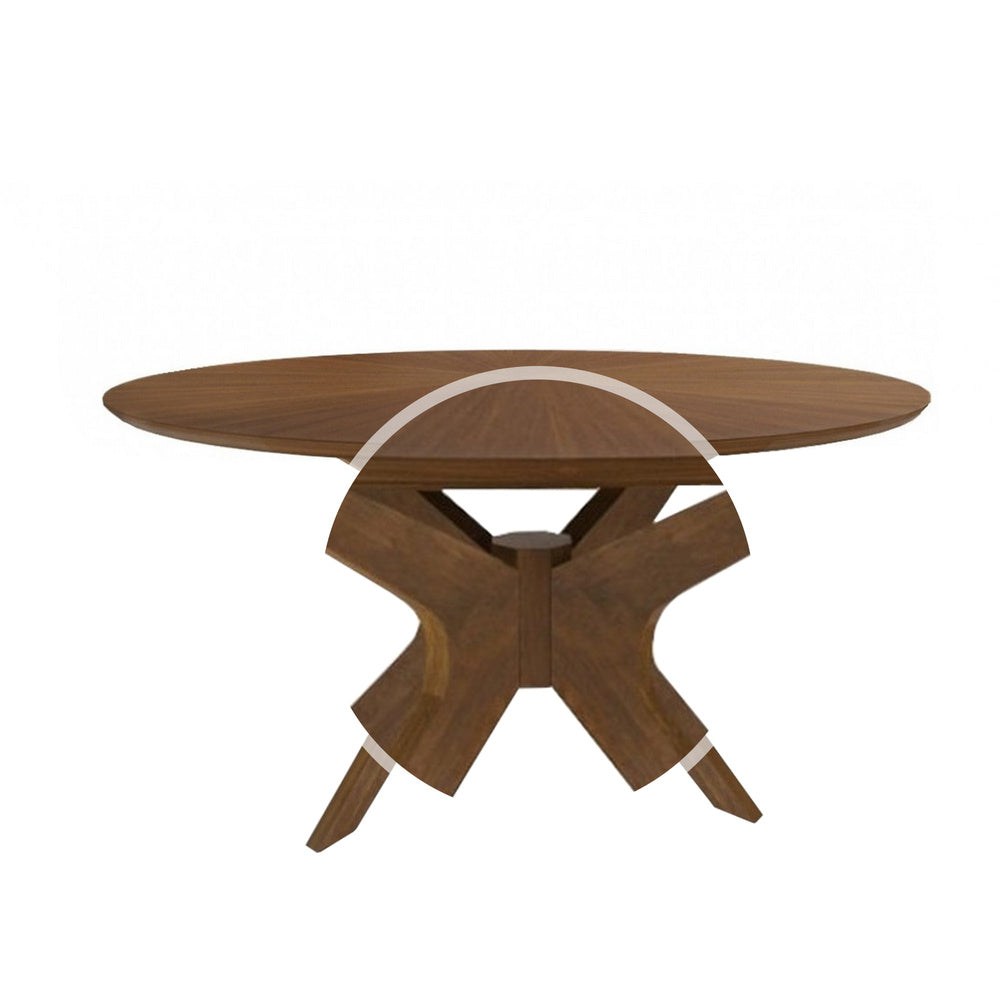 Dining Table | 75" Round | Spider Legs | Brown