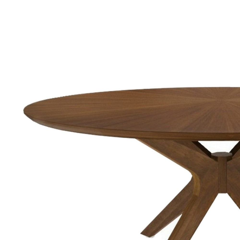 Dining Table | 59" Round | Spider Legs | Brown