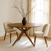 Dining Table | 59" Round | Spider Legs | Brown