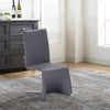 Dining Chair | Metal Frame | Faux Leather Upholstered | Set of 2 | Gray