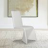 Dining Chair | Metal Frame | Faux Leather Upholstered | Set of 2 | White