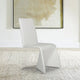 Dining Chair | Metal Frame | Faux Leather Upholstered | Set of 2 | White