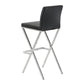 29.5’’ Leatherette Barstool Set of 2 Black and Chrome By Casagear Home BM223493