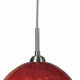Swirl Dome Shaped Glass Shade Pendant Lighting with Cord Yellow and Red By Casagear Home BM223551