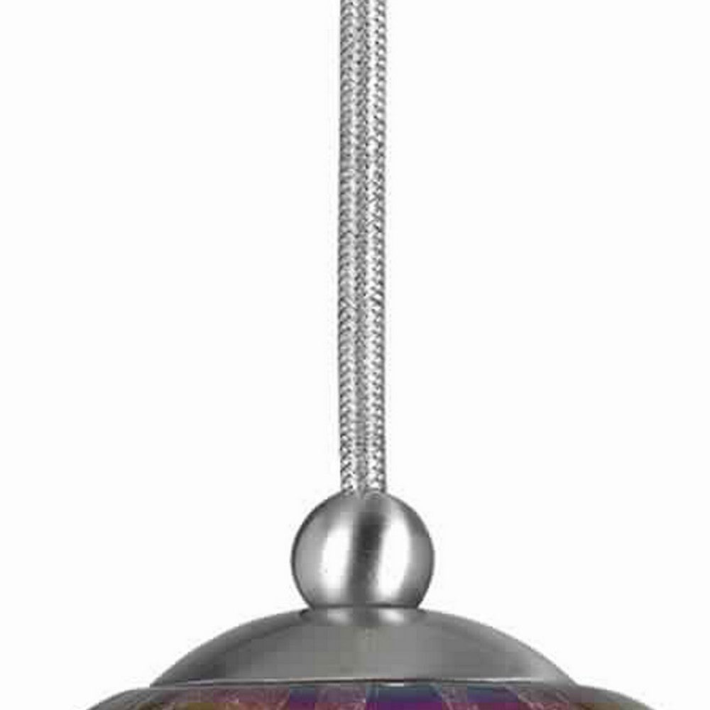 Bell Design Glass Shade Pendant Lighting with Canopy Multicolor By Casagear Home BM223555