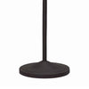 Metal Floor Lamp with Leaf Accent Body and Fabric Bell Shade,Black and Gray By Casagear Home BM223582