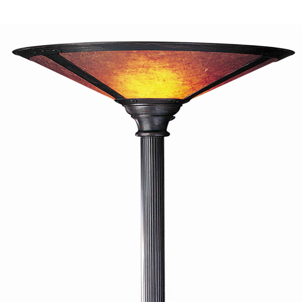 Torchiere Lamp | 3 Way | Mica Shade | Bronze