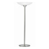 Torchiere Floor Lamp | 3 Way | Frosted Glass Shade | White