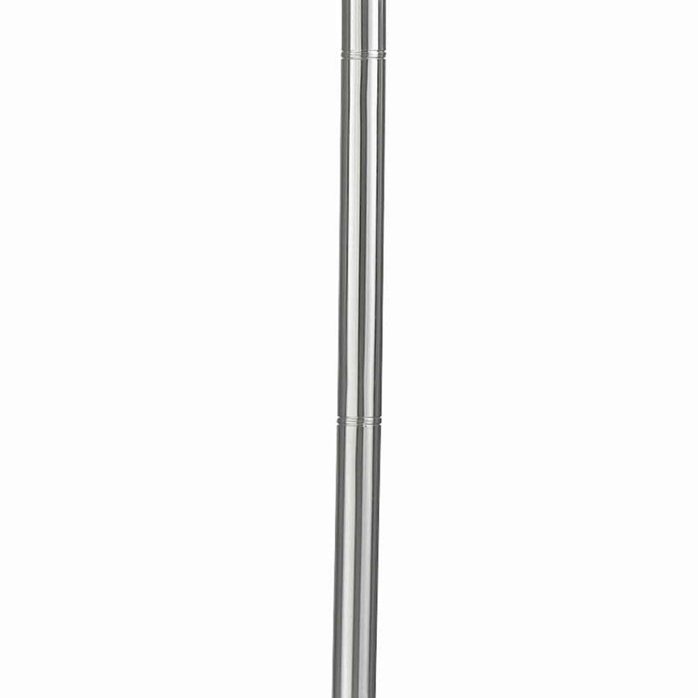 3 Way Torchiere Floor Lamp with Frosted Glass shade and Stable Base White By Casagear Home BM223598