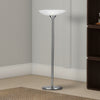 Torchiere Floor Lamp | 3 Way | Frosted Glass Shade | White