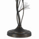 Pine Twig Accent Metal Body Table Lamp with Conical Shade Bronze and White By Casagear Home BM223610