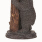 150 Watt Resin Bear Body Table Lamp with Twig Shade, Gray and Brown By Casagear Home