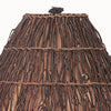 150 Watt Resin Bear Body Table Lamp with Twig Shade, Gray and Brown By Casagear Home