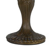 Metal Body Tiffany Table Lamp with Dragonfly Design Shade, Multicolor
