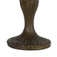 Metal Body Tiffany Table Lamp with Dragonfly Design Shade, Multicolor