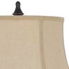Table Lamp | Fabric Bell Shade | Beige & Black