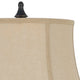 Table Lamp | Fabric Bell Shade | Beige & Black