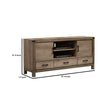 3 Drawer Wooden TV Stand with 2 Cabinets and Open Compartment Light Brown By Casagear Home BM224626