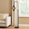 Floor Lamp | Downbridge | Wood Accents | Black