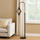 Floor Lamp | Downbridge | Wood Accents | Black