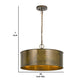 60 X 3 Watt Round Metal Frame Chandelier with 6 Foot Chain, Distressed Gold By Casagear Home