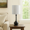 Accent Lamp | Bellied Metal Body | Drum Shade | Black