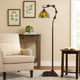 Tiffany Floor Lamp | Downbridge | Leaf Accents | Multicolor