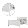 Sleigh Design Eastern King Size Bed with Sleek Legs White BM225043