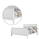 Sleigh Design Full Size Bed with Sleek Legs White BM225044