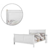 Sleigh Design Full Size Bed with Sleek Legs White BM225044