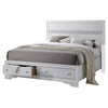 King Bed | 2 Drawer | Panel Headboard | White